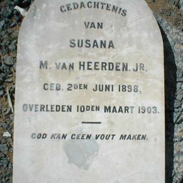 HEERDEN Susana M., van  1898-1903