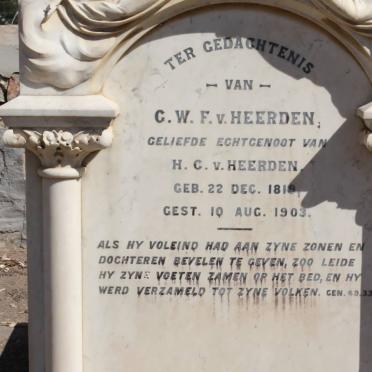 HEERDEN C.W.F., v. 1819-1903