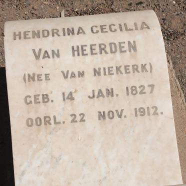 HEERDEN Hendrina Cecilia, van nee VAN NIEKERK 1827-1912