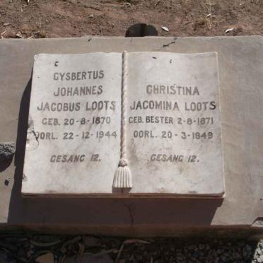 LOOTS Gysbertus Johannes Jacobus 1870-1944 &amp; Christina Jacomina BESTER 1871-1949