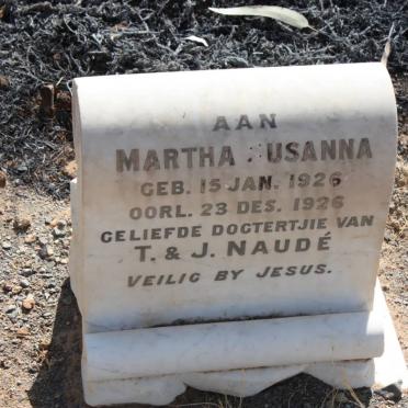 NAUDE Martha Susanna 1926-1926