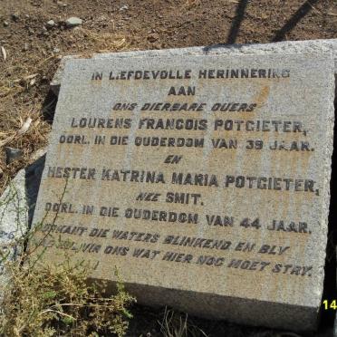 POTGIETER Lourens Francois &amp; Hester Katrina Maria SMIT