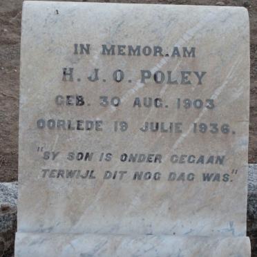 POLEY H.J.O. 1903-1936