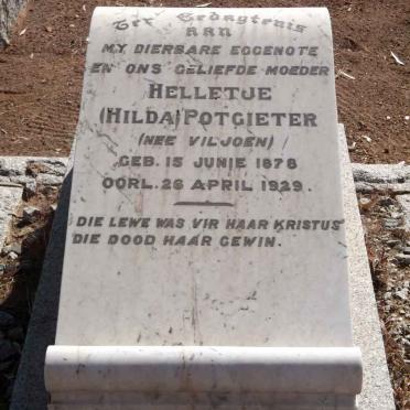 POTGIETER Helletje nee VILJOEN 1878-1929
