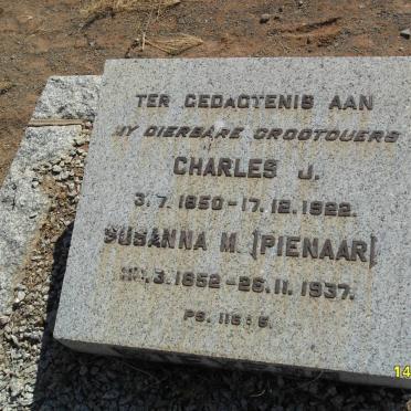 STEVENS Charles J. 1850-1922 &amp; Susanna M. PIENAAR 1852-1937