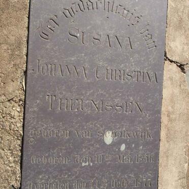 THEUNISSEN Susana Johanna Christina nee VAN SCHALKWIJK 1856-1877