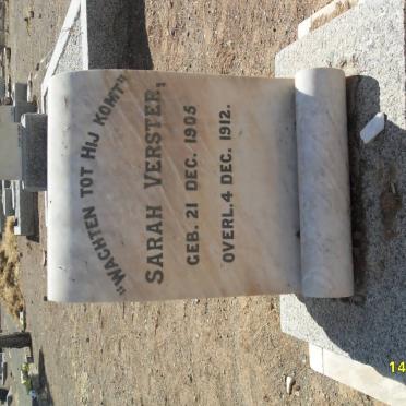 VERSTER Sarah 1905-1912