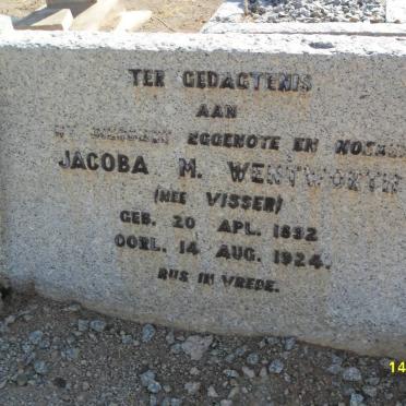 WENTWORTH Jacoba M. nee VISSER 1892-1924