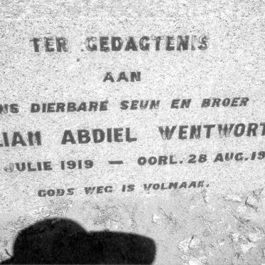 WENTWORTH William Abdiel 1919-1942