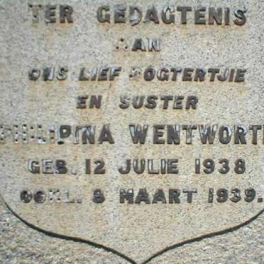 WENTWORTH Philipina 1938-1939