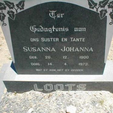 LOOTS Susanna Johanna 1900-1973