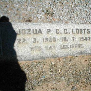 LOOTS Jozua P.C.G. 1880-1947