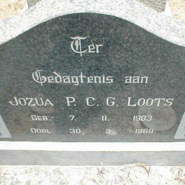 LOOTS Jozua P.C.G. 1903-1969