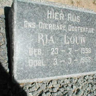 LOUW Ria 1958-1958