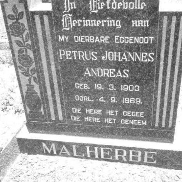MALHERBE Petrus Johannes Andreas 1903-1969