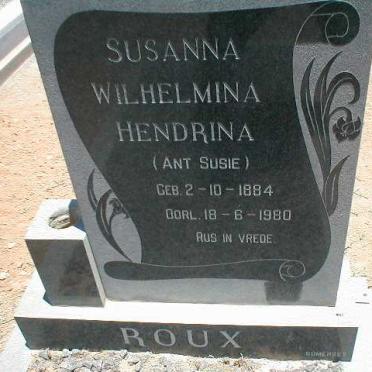 ROUX Wilhelmina Hendrina 1884-1980