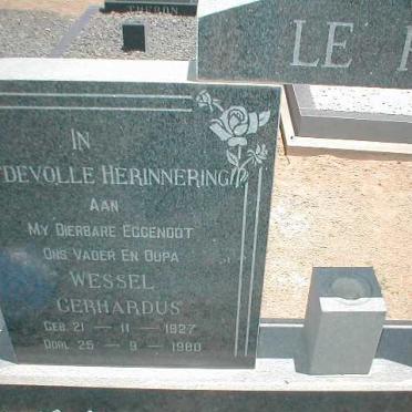 ROUX Wessel Gerhardus, le 1927-1980