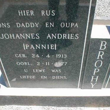 BROPHY Johannes Andries 1913-1977