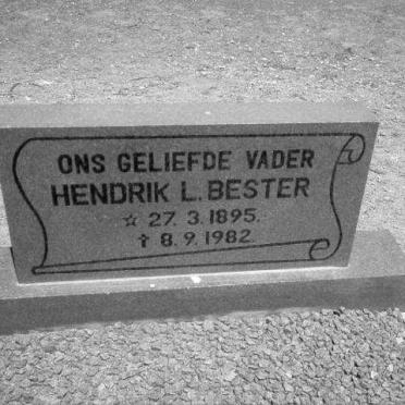 BESTER Hendrik L. 1895-1982