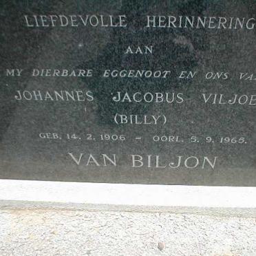 BILJON Johannes Jacobus Viljoen, van 1906-1965