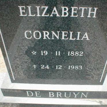 BRUYN Elizabeth Cornelia, de 1882-1983