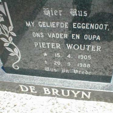 BRUYN Pieter Wouter, de 1905-1988