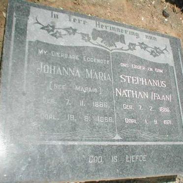 ?? Stephanus Nathan 1886-1971 &amp; Johanna Maria MARAIS 1886-1966