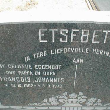 ETSEBETH Francois Johannes 1902-1973