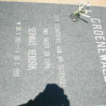 GROENEWALD Servaas Hendrik 1921-1997