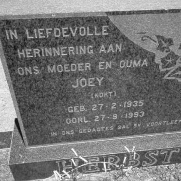 HERBST Joey nee KOKT 1935-1993