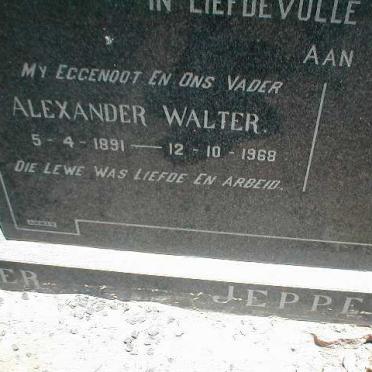 JEPPE Alexander Walter 1891-1968