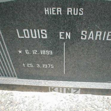 KUNZ Louis 1899-1975 &amp; Sarie