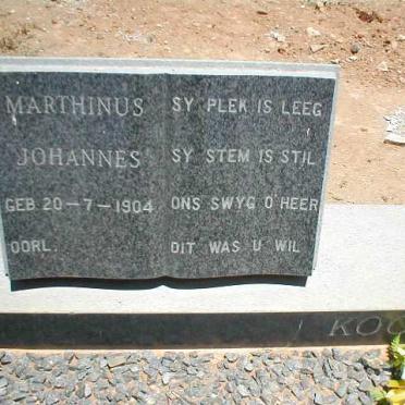 KOORTS Marthinus Johannes 1904-