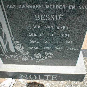 NOLTE Bessie nee VAN WYK 1896-1982