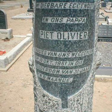 OLIVIER Piet 1920-1951