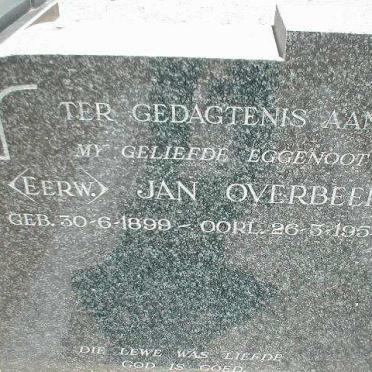 OVERBEEK Jan 1899-1954