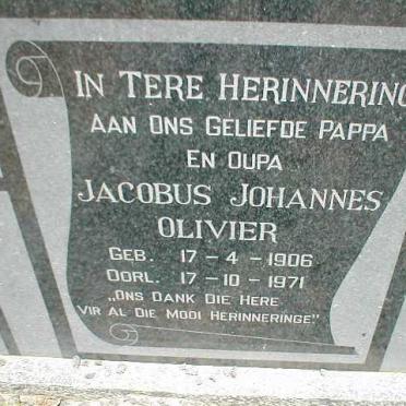 OLIVIER Jacobus Johannes 1906-1971