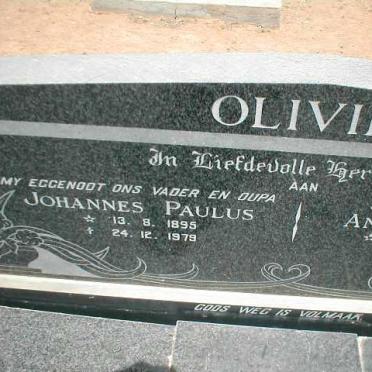 OLIVIER Johannes Paulus 1895-1979