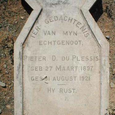 PLESSIS Pieter D., du 1897-1921
