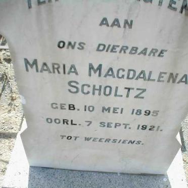 SCHOLTZ Maria Magdalena 1895-1921