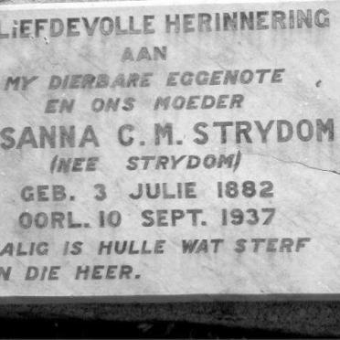 STRYDOM Susanna C.M. nee STRYDOM 1882-1937