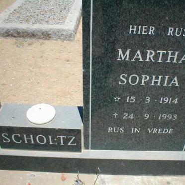 SCHOLTZ Martha Sophia 1914-1993