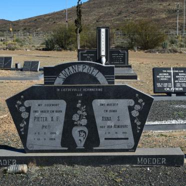 SWANEPOEL Pieter A.F. 1900-1984 &amp; Anna S. VAN RENSBURG 1911-