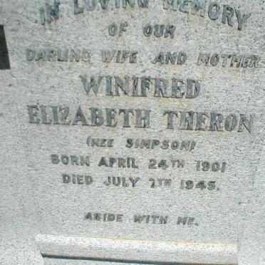 THERON Winifred Elizabeth nee SIMPSON 1901-1945
