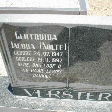 VERSTER Gertruida Jacoba nee NOLTE 1947-1997