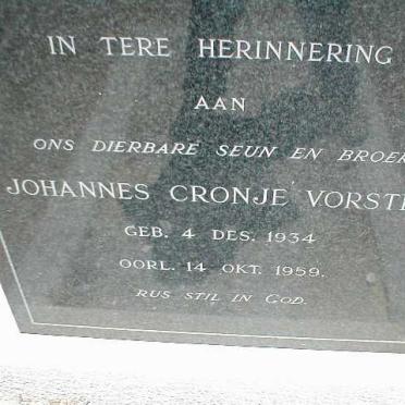 VORSTER Johannes Cronje 1934-1959