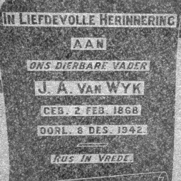 WYK J.A., van 1868-1942