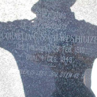 WESTHUIZEN Cornelia C.S., van der nee VILJOEN 1910-1949