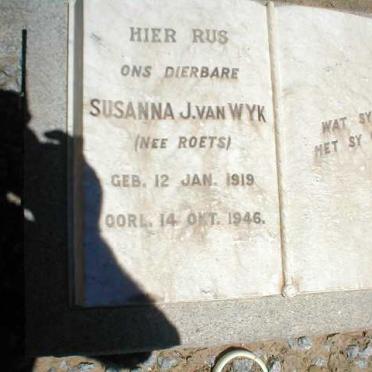 WYK Susanna J., van nee ROETS 1919-1946