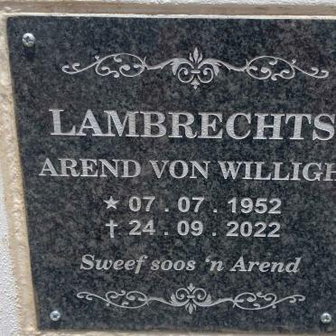 LAMBRECHTS Arend Von Willigh 1952-2022